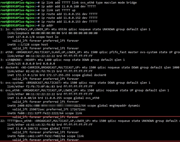 群晖DSM7下,docker中macvlan网络模式配置简单教程 实现macvlan与host网络互通,及互通服务自启动