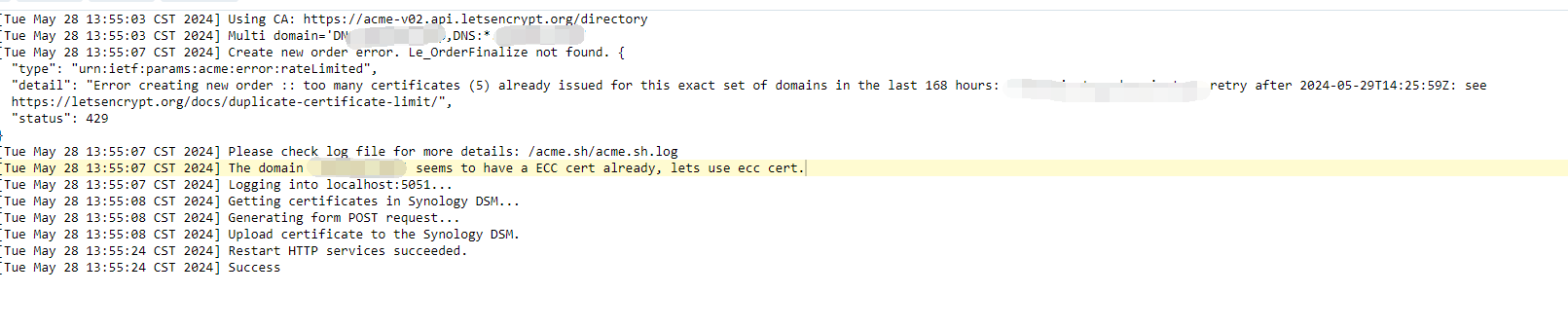 群晖7.2.1开启二次验证用docker安装acme.sh,实现自动更新部署SSL证书